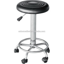 high quantity hospital revolving stool with wheels